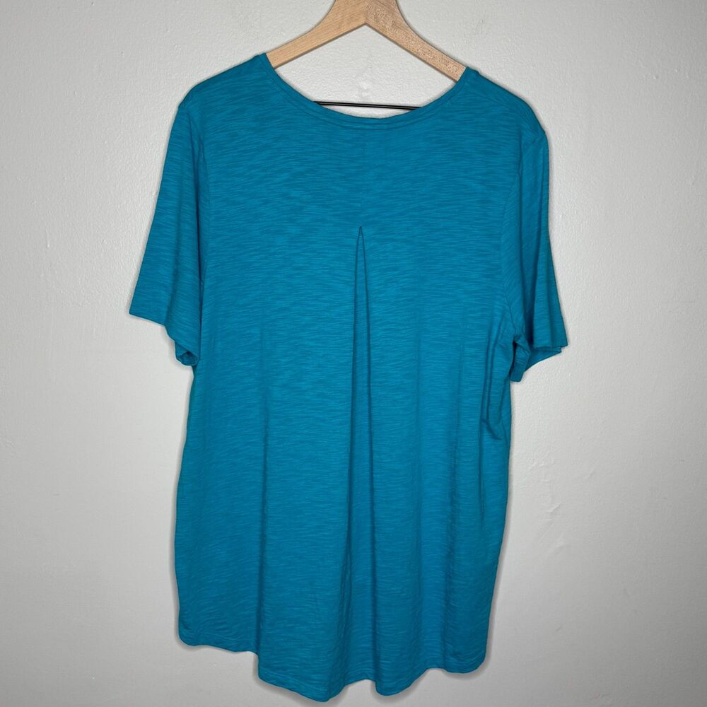 Chico's Womens Ultimate Tee Shirt XL Blue Cotton Modal Basics Casual‎